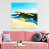 Leinwand mit felsigem Meeresboden bei Ebbe (Insitu (Wohnzimmer))