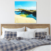 Leinwand mit felsigem Meeresboden bei Ebbe (Insitu (Schlafzimmer))