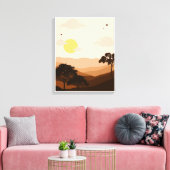 Leinwand mit Illustrierter brauner Ansicht (Insitu (Wohnzimmer))