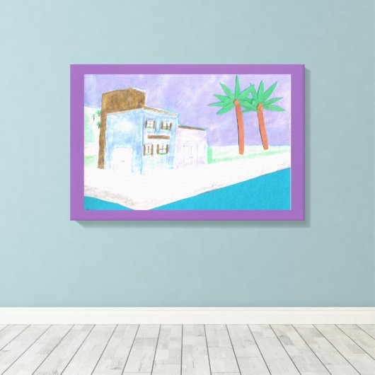 Leinwand mit Karibik (Insitu (Holzboden))