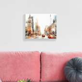 Leinwand mit New York City, bemalte Landschaft. (Insitu (Wohnzimmer))