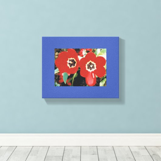 Leinwand mit Roten Tulips (Insitu (Holzboden))