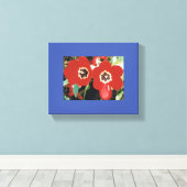 Leinwand mit roten Tulpen (Insitu (Holzboden))