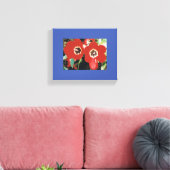 Leinwand mit roten Tulpen (Insitu (Wohnzimmer))