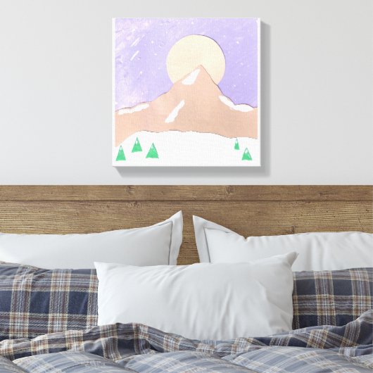 Leinwand mit Snowy Mountain Scene (Insitu (Schlafzimmer))