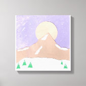 Leinwand mit Snowy Mountain Scene (Vorderseite)