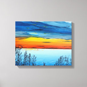 Leinwand mit Sonnenuntergang