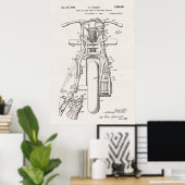 Leinwand | Motorradpatent Poster (Heimbüro)