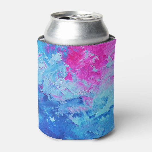 Leinwand Mystery: Abstrakte Ölfarbe Textur Dosenkühler (Kanne Vorderseite)