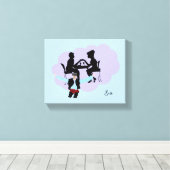 Leinwand: Nachtleben Leinwanddruck (Insitu (Holzboden))