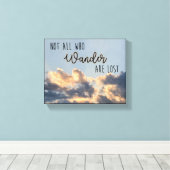 Leinwand "Nicht alle, die wandern" (Insitu (Holzboden))