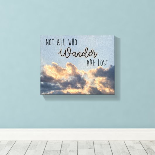 Leinwand "Nicht alle, die wandern" (Insitu (Holzboden))