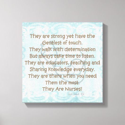 Leinwand Nurse Poem Wall Art "Das sind Krankenschw (Vorderseite)