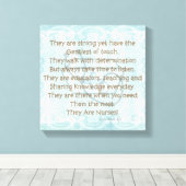 Leinwand Nurse Poem Wall Art "Das sind Krankenschw (Insitu (Holzboden))