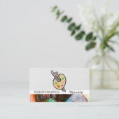 Leinwand | Paint Brushs Business Card Visitenkarte (Stehend Vorderseite)