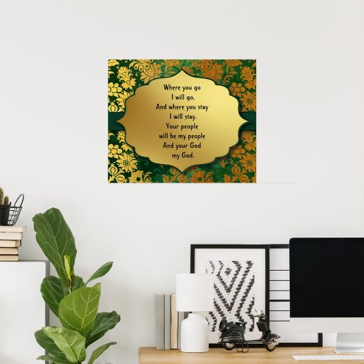 Leinwand Papier glänzen Sie gehen, ich werde Skrip Poster (Heimbüro)