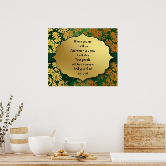 Leinwand Papier glänzen Sie gehen, ich werde Skrip Poster (Küche)