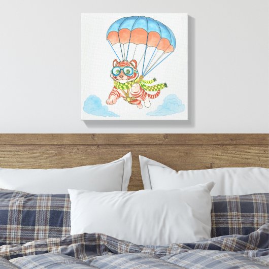 Leinwand Parachute Tiger (Insitu (Schlafzimmer))