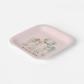 Leinwand Pastellrosa und Blaue Hochzeitspferde Pappteller (Gewinkelt)