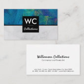 Leinwand Pinselstriche | Kurator | Künstlerin Visitenkarte (Vorne/Hinten)