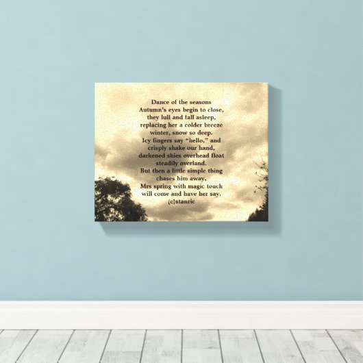 LEINWAND POEM TANZEN DER SAISONEN DESIGN (Insitu (Holzboden))