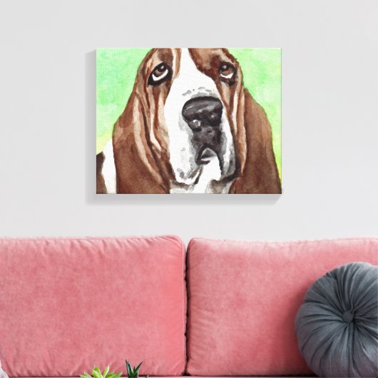 Leinwand Prints von Basset Hound (Insitu (Wohnzimmer))