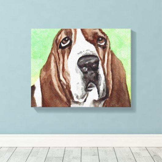 Leinwand Prints von Basset Hound (Insitu (Holzboden))