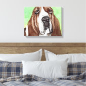 Leinwand Prints von Basset Hound (Insitu (Schlafzimmer))