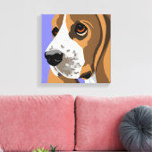 Leinwand Prints von Basset Hound (Insitu (Wohnzimmer))