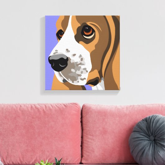 Leinwand Prints von Basset Hound (Insitu (Wohnzimmer))