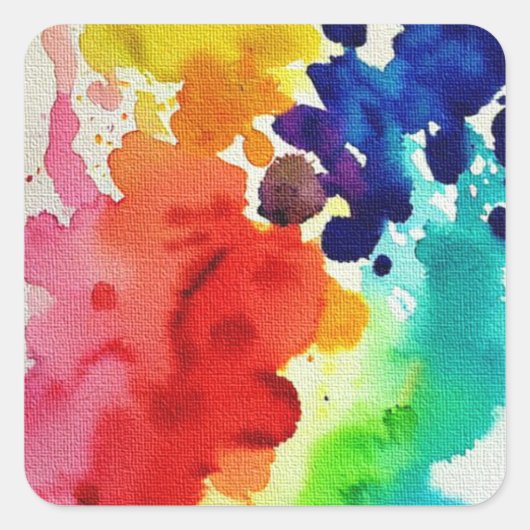 Leinwand Quadratischer Aufkleber (Vorderseite)