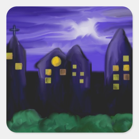 Leinwand Quadratischer Aufkleber (Vorderseite)