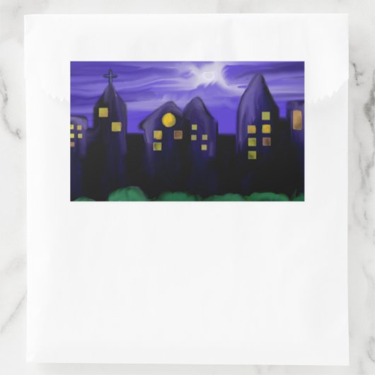 Leinwand Rechteckiger Aufkleber (Tasche)