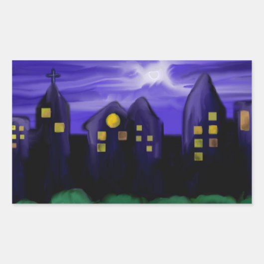 Leinwand Rechteckiger Aufkleber (Vorderseite)