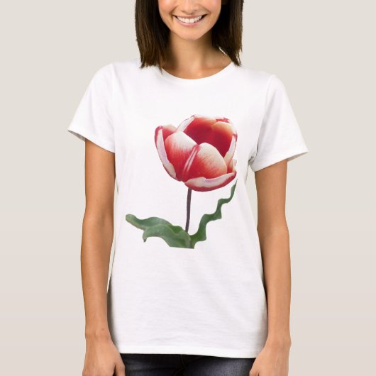 Leinwand Red and White Tulip Bella T - Shirt (Vorderseite)