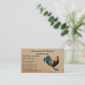 Leinwand-Register-Bauernhof-Versorgungs-Speicher Visitenkarte (Stehend Vorderseite)