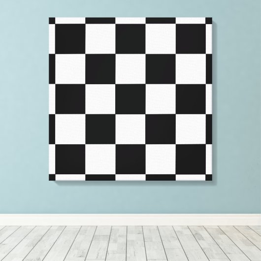 Leinwand Retro Schwarz/Weiß (Insitu (Holzboden))