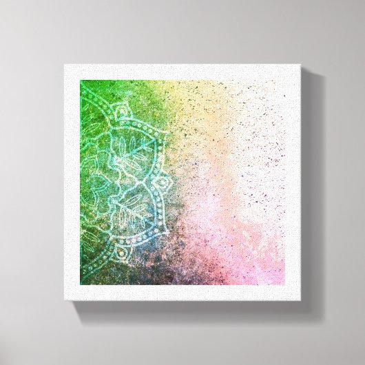 Leinwand Rosa Mandala Boho (Vorderseite)