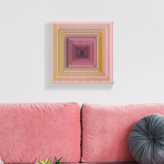 Leinwand Rosa und Gold Kunst (Insitu (Wohnzimmer))