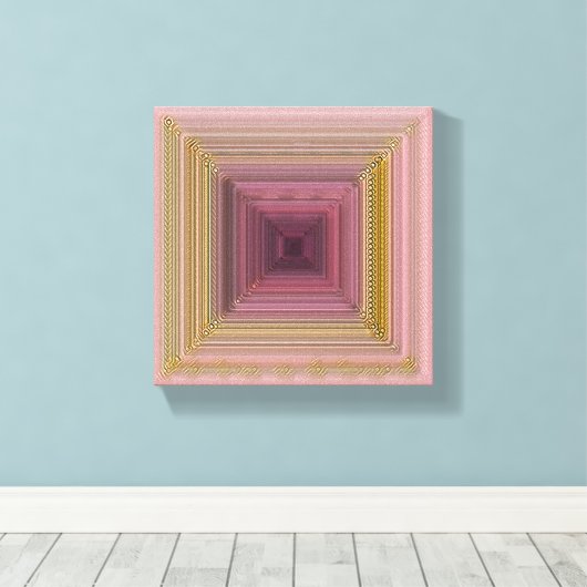 Leinwand Rosa und Gold Kunst (Insitu (Holzboden))