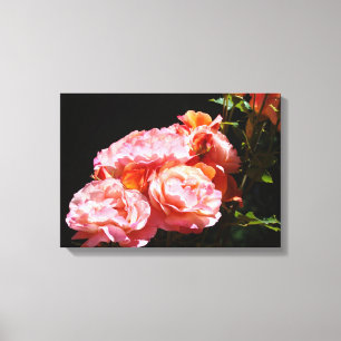 Leinwand-Rosen-Blumen-Blumenkunst-Druck Rosa Rosen Leinwanddruck