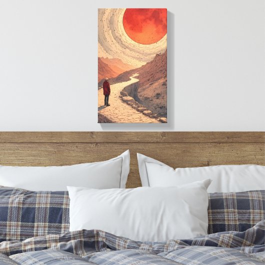 Leinwand Rote Sonne (Insitu (Schlafzimmer))