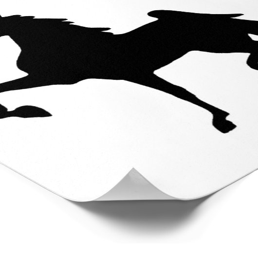 Leinwand Saddlebred Silhouette Poster (Ecke)
