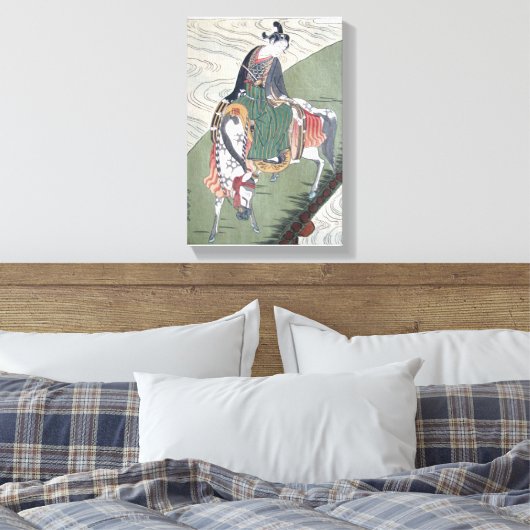 Leinwand Samurai auf Pferd Japanisch Holzblock Pri (Insitu (Schlafzimmer))