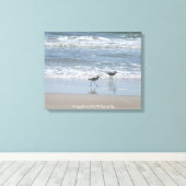 Leinwand: Sandfänger am Strand - Insel Topsail NC Leinwanddruck (Insitu (Holzboden))