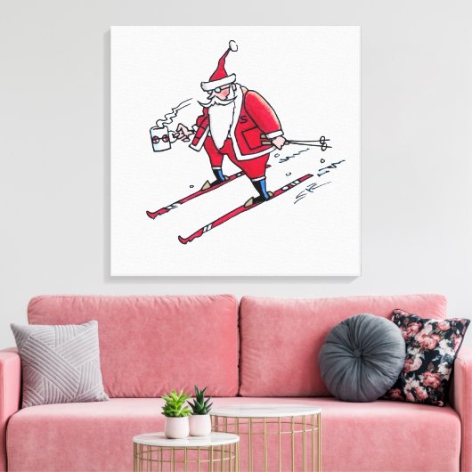 Leinwand Santa Skiing (Insitu (Wohnzimmer))