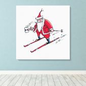 Leinwand Santa Skiing (Insitu (Holzboden))