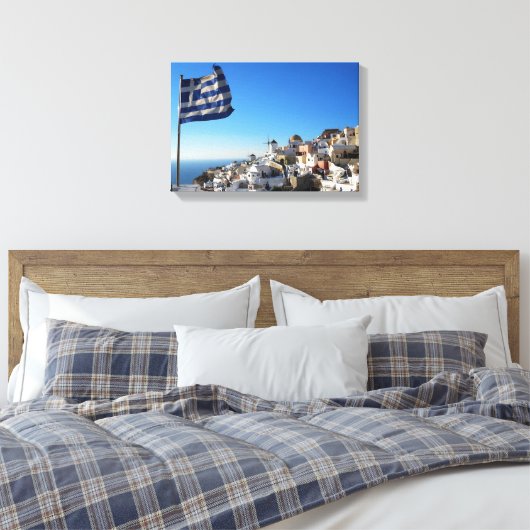 Leinwand Santorin, griechische mittelalterliche St (Insitu (Schlafzimmer))