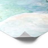 Leinwand Seafoam Green Floral Art Poster (Ecke)