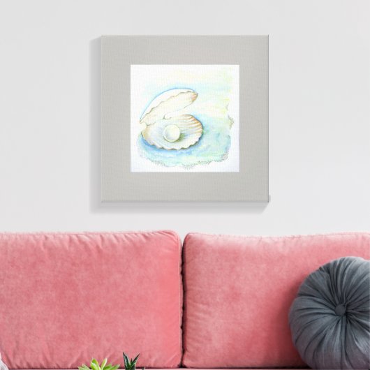 Leinwand "Seashell Pearl" (Insitu (Wohnzimmer))